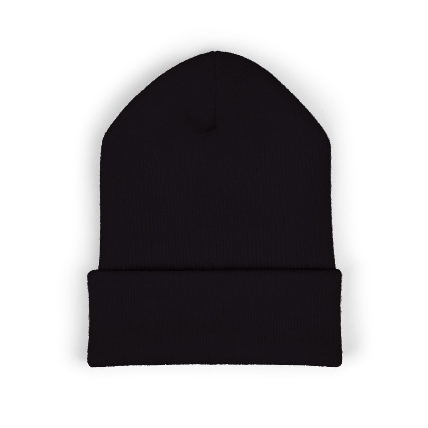 NBS Black Embroidered Cuffed Beanie