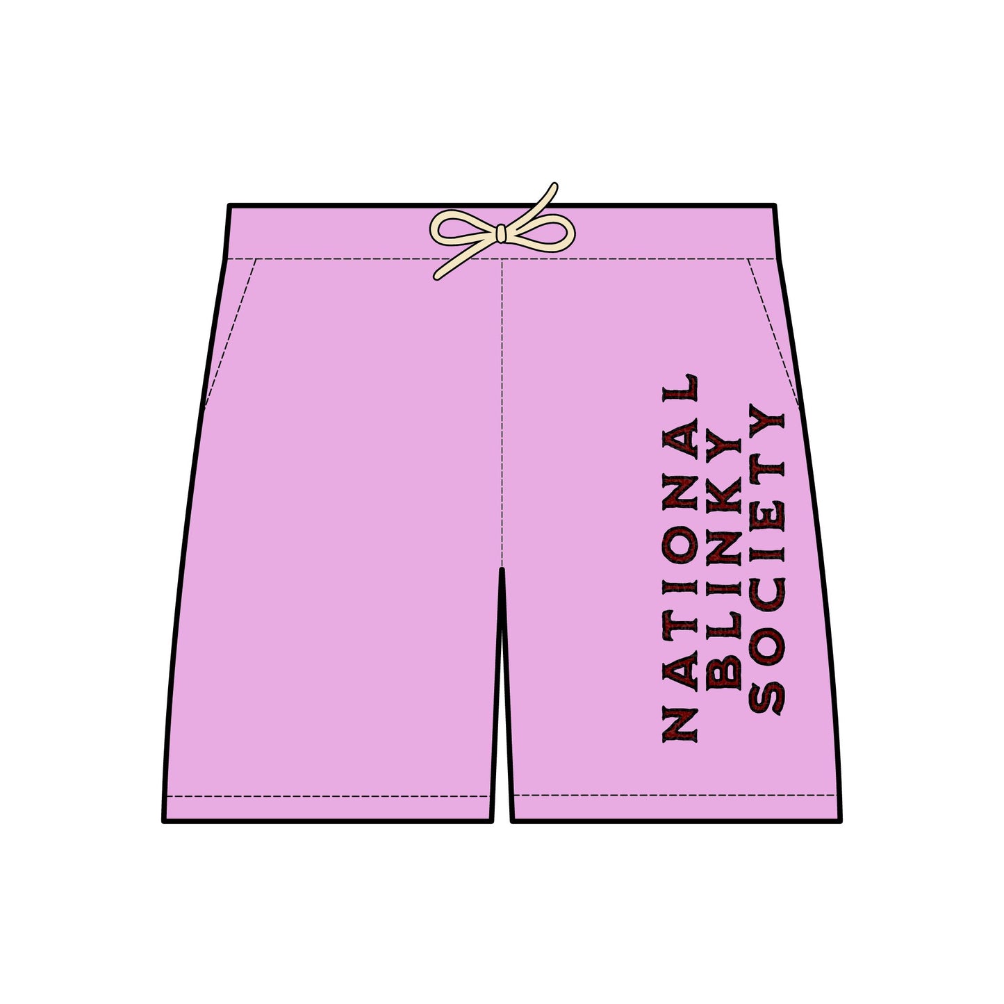 NBS Red Fleece Sweat Shorts