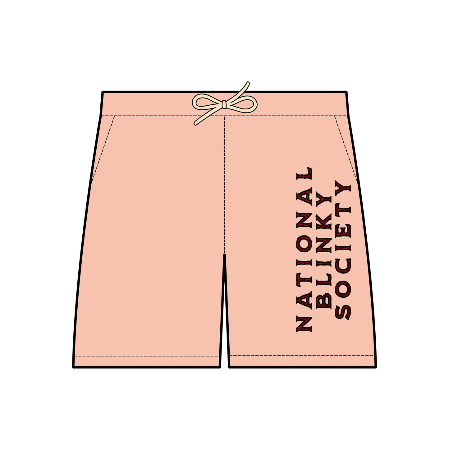 NBS Red Fleece Sweat Shorts