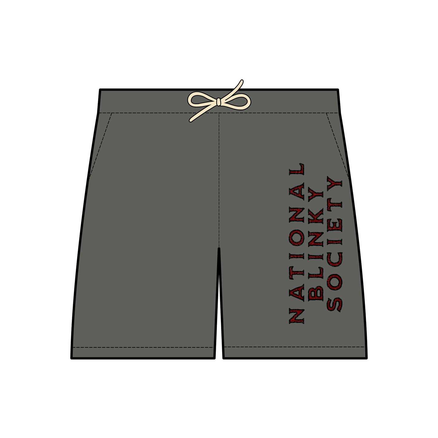 NBS Red Fleece Sweat Shorts