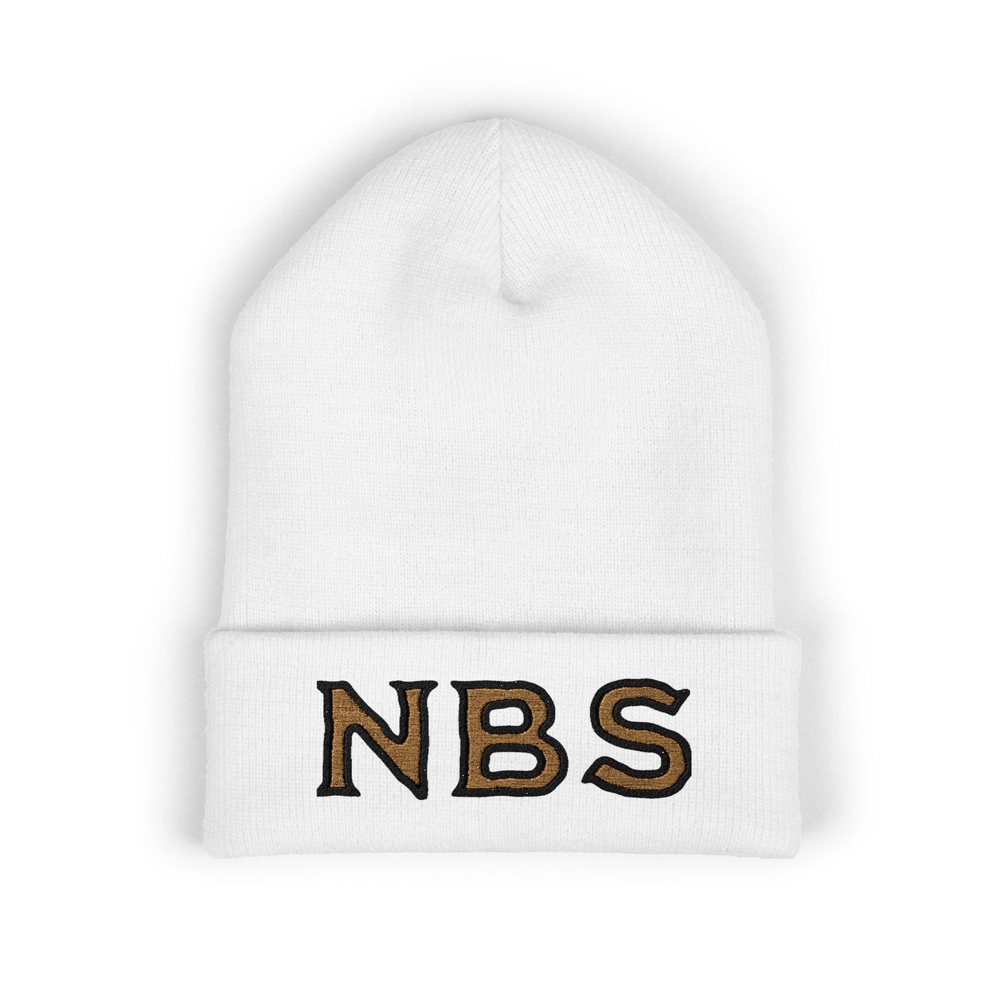 NBS Gold Embroidered Cuffed Beanie