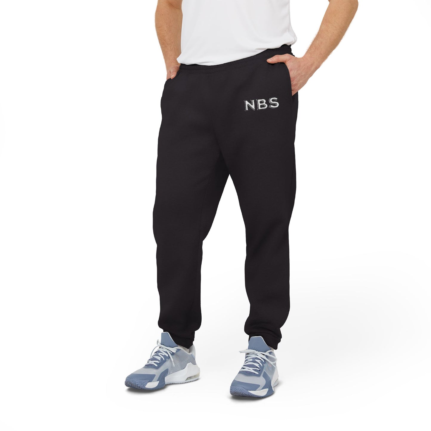NBS White Adidas Fleece Joggers
