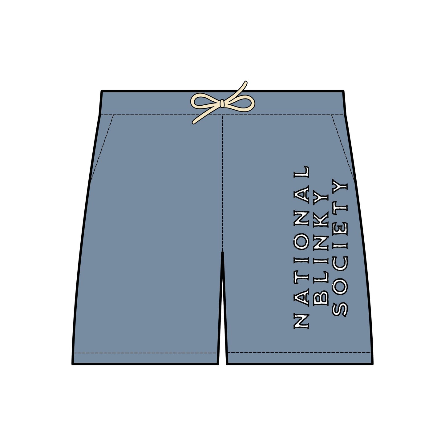NBS White Fleece Sweat Shorts