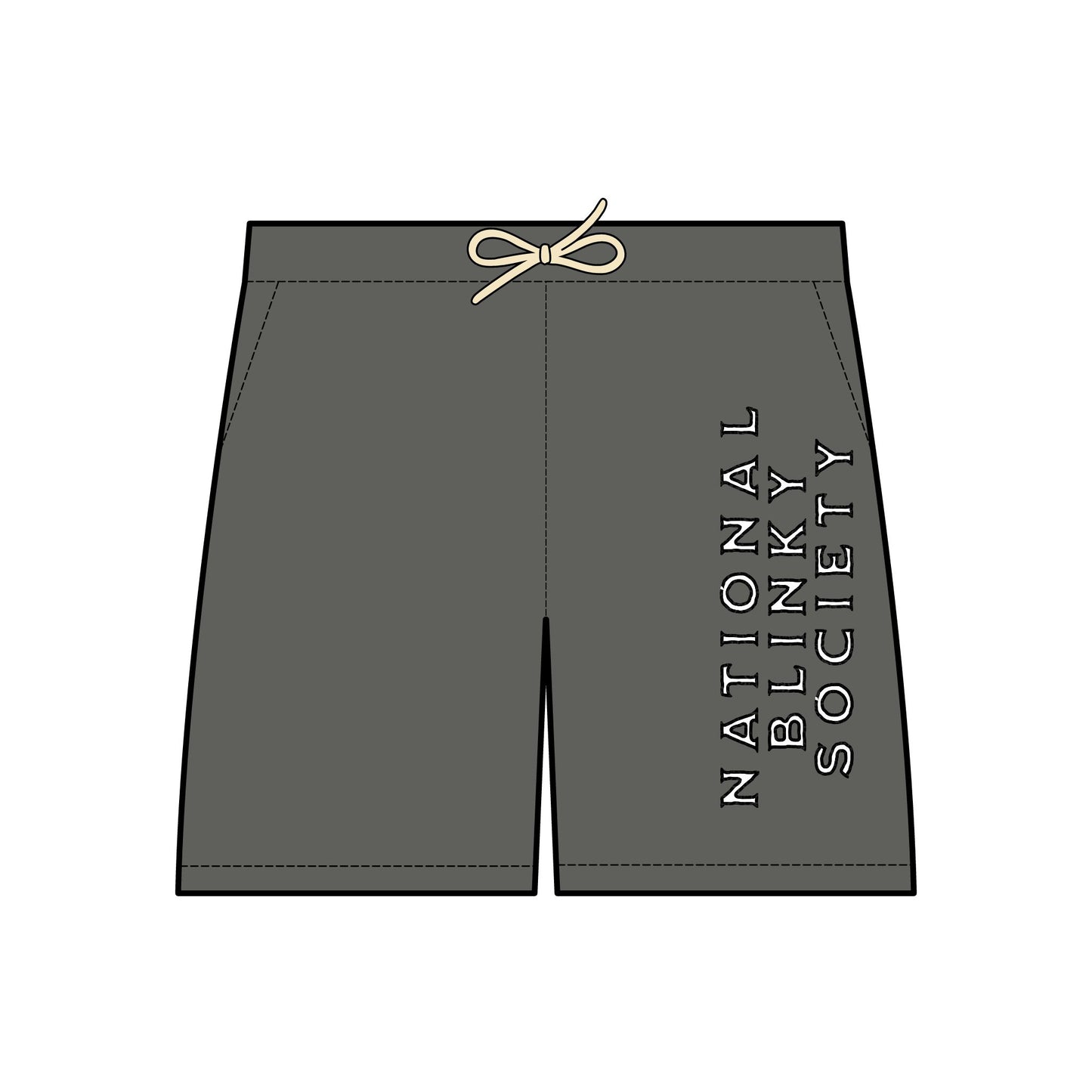 NBS White Fleece Sweat Shorts