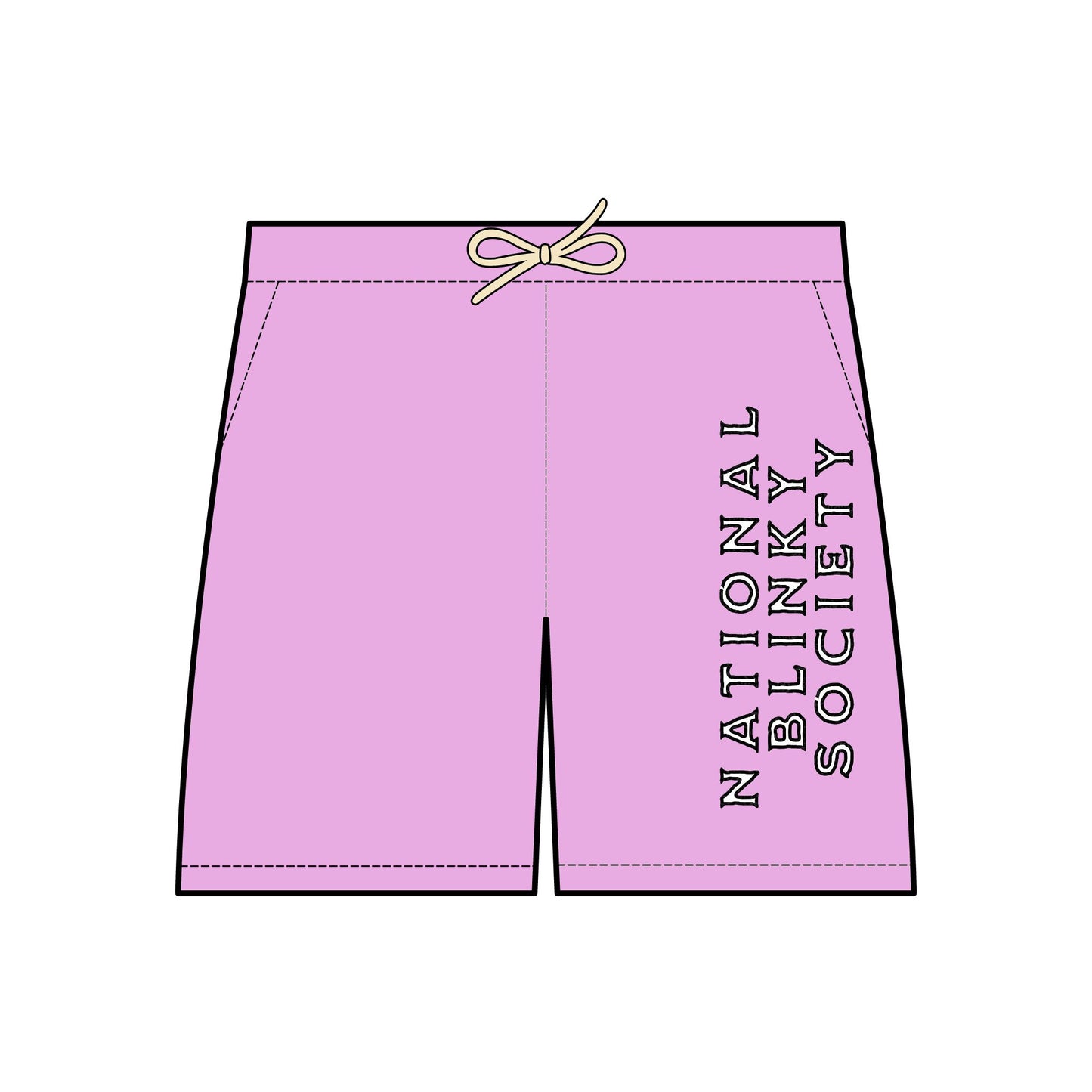 NBS White Fleece Sweat Shorts