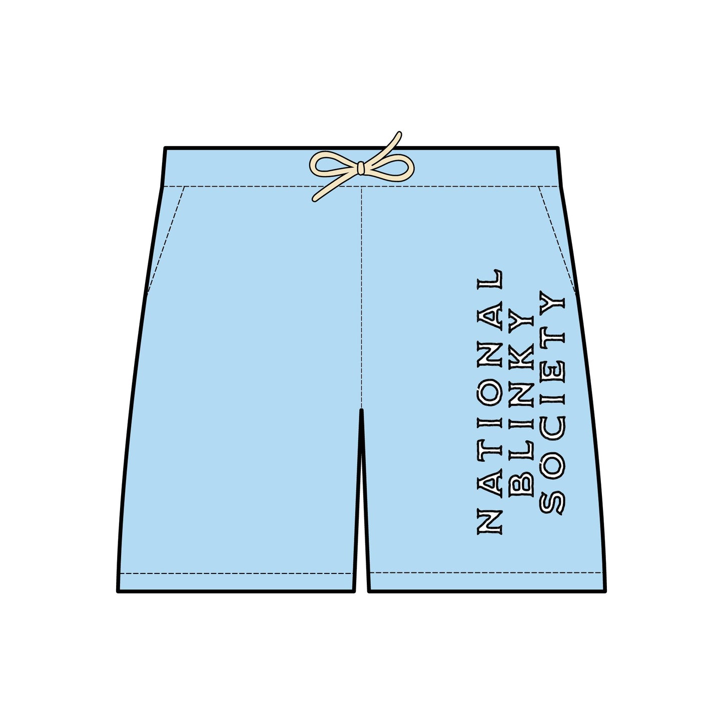 NBS White Fleece Sweat Shorts