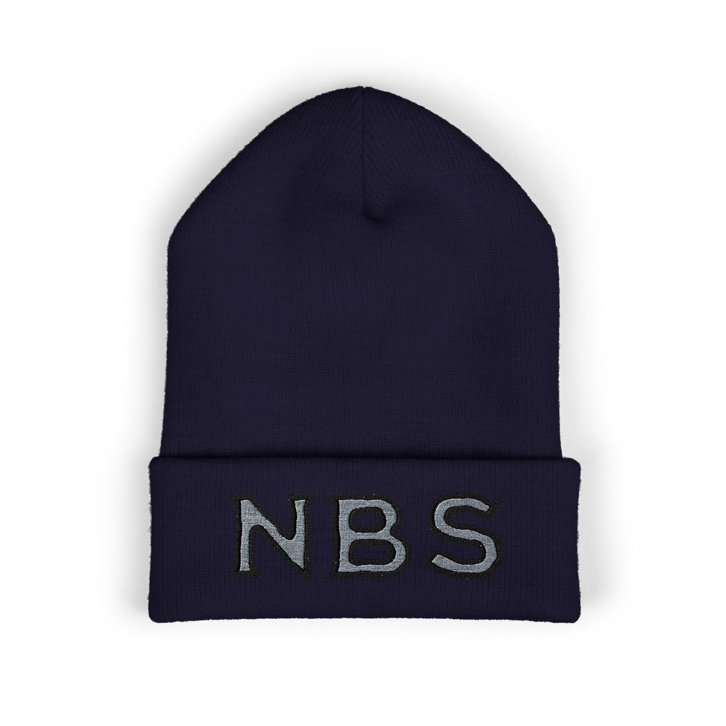 NBS Silver Embroidered Cuffed Beanie