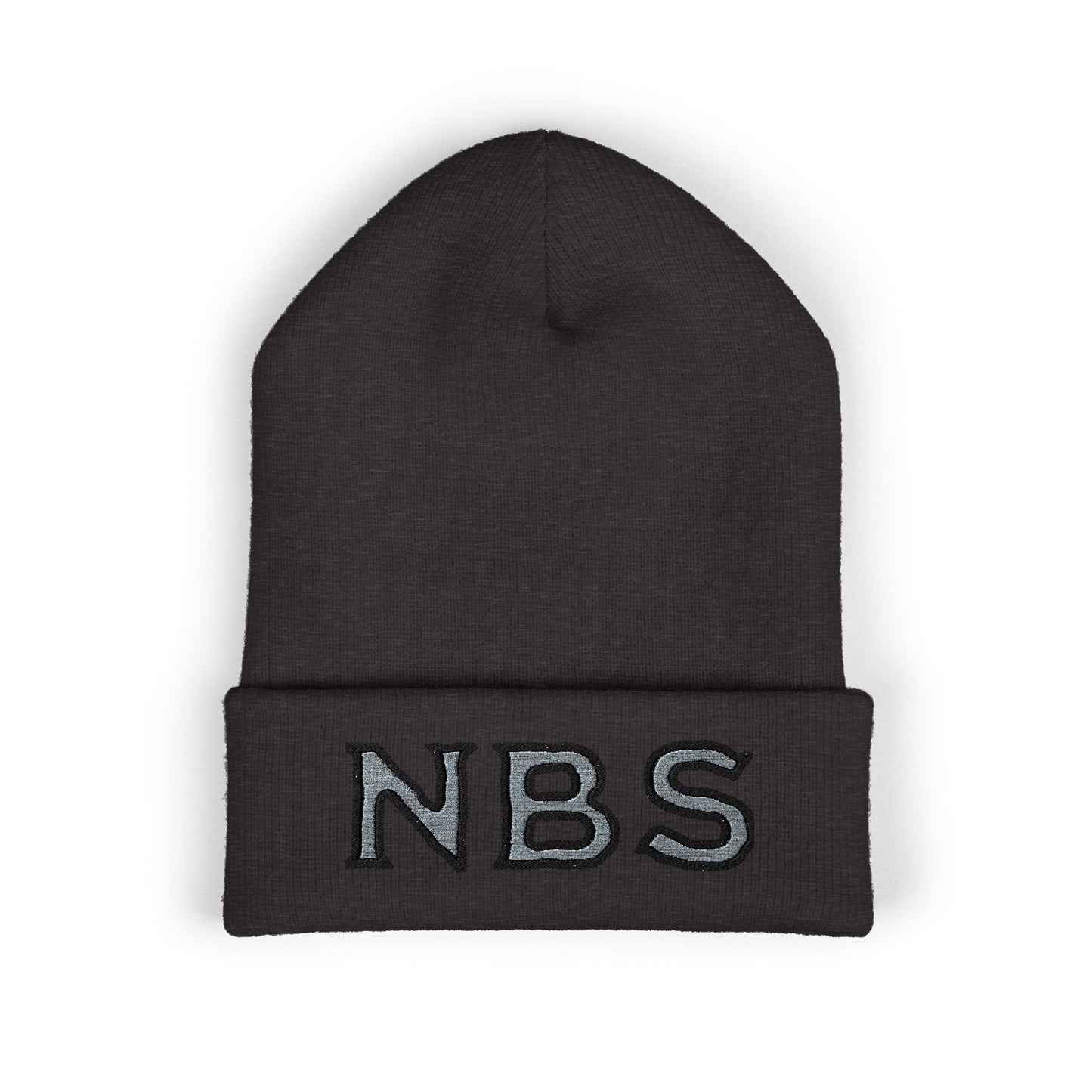 NBS Silver Embroidered Cuffed Beanie