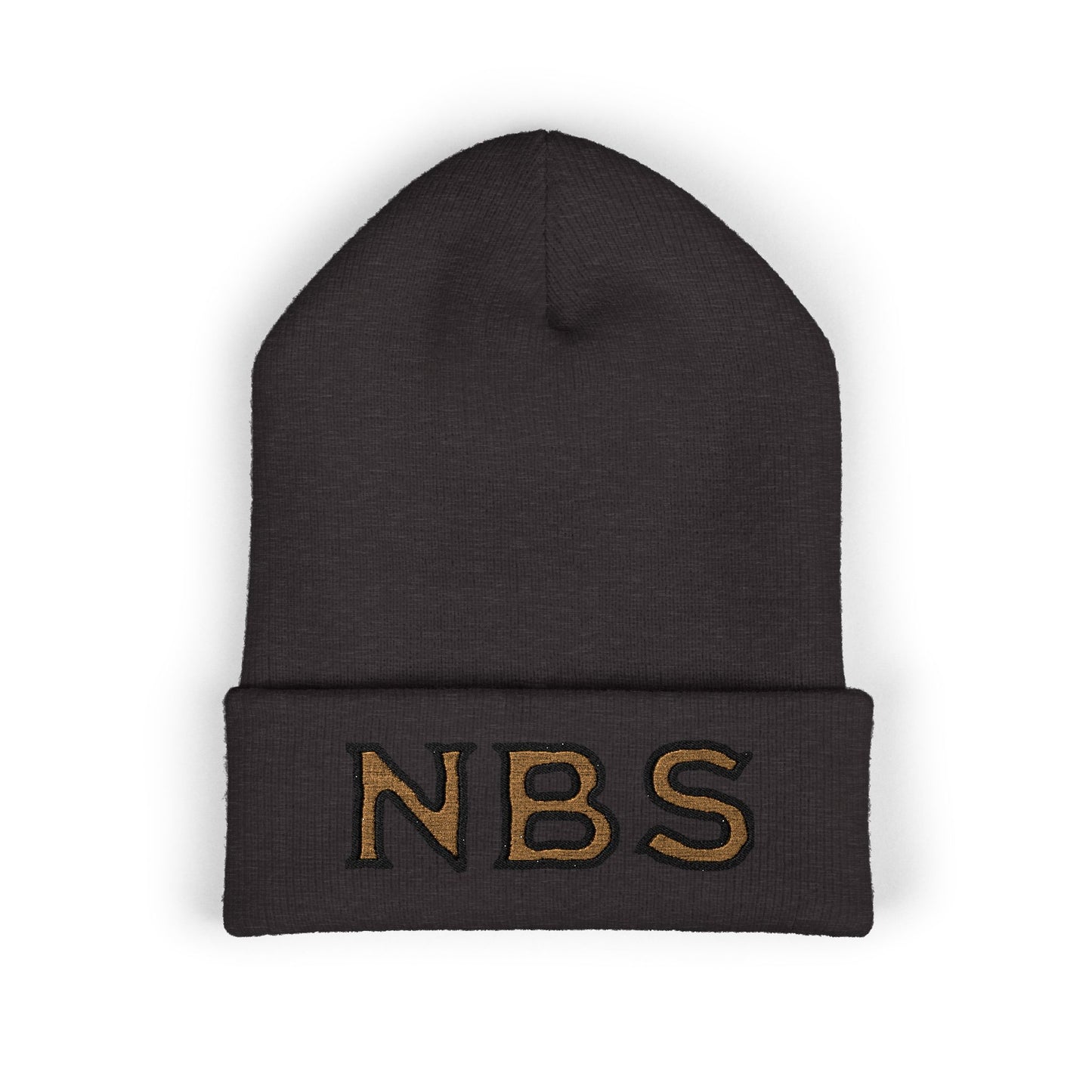 NBS Gold Embroidered Cuffed Beanie