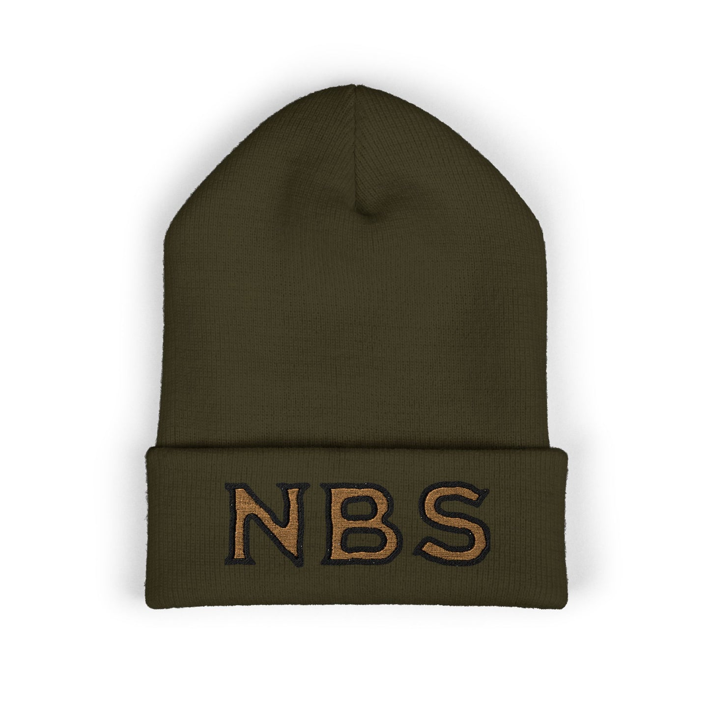 NBS Gold Embroidered Cuffed Beanie