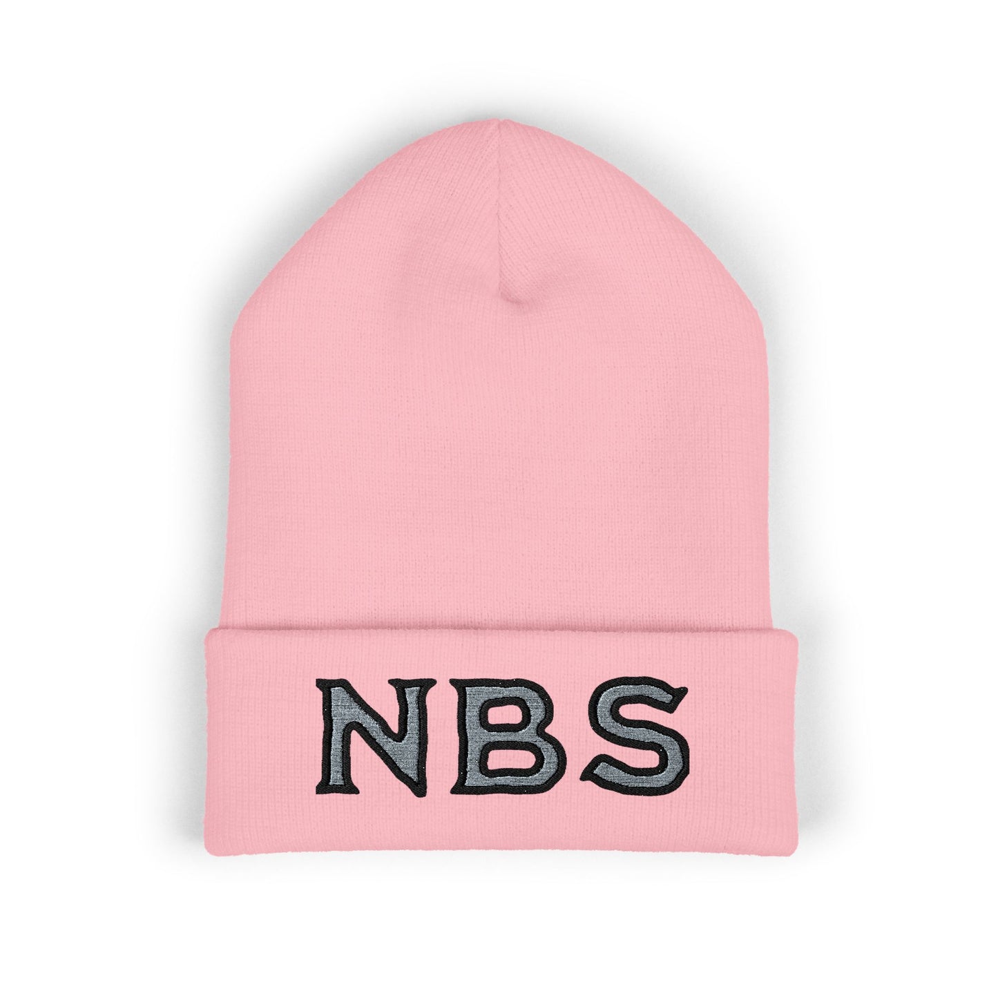 NBS Silver Embroidered Cuffed Beanie