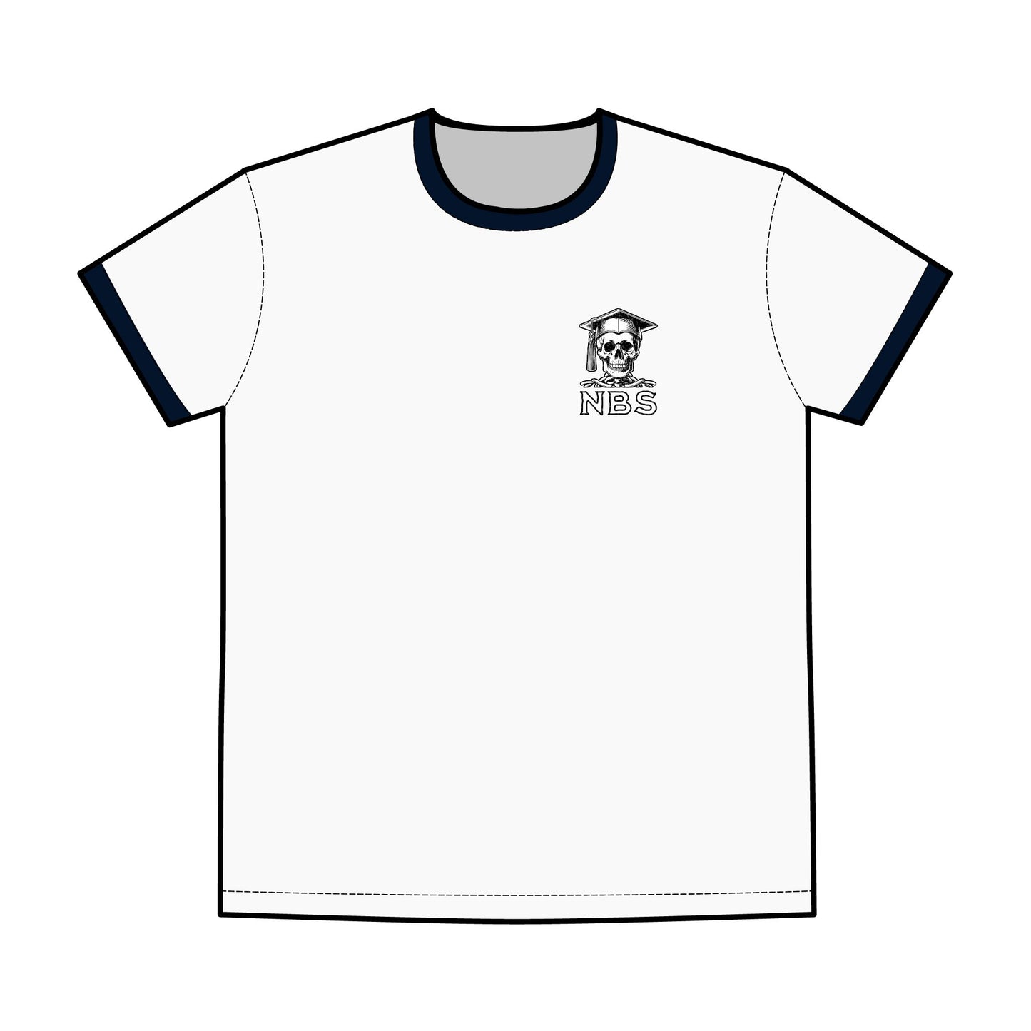 NBS White Ringer Tee