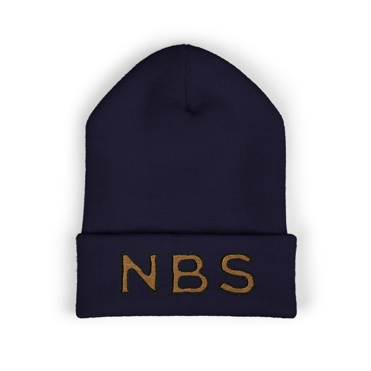 NBS Gold Embroidered Cuffed Beanie