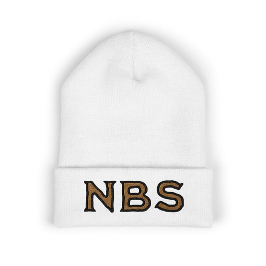 NBS Gold Embroidered Cuffed Beanie