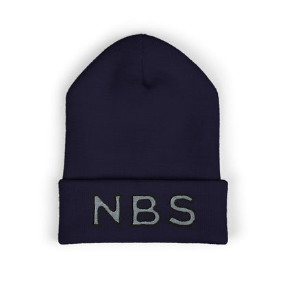 NBS Silver Embroidered Cuffed Beanie