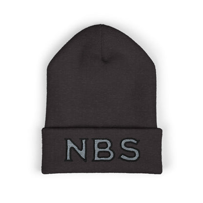 NBS Silver Embroidered Cuffed Beanie