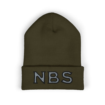 NBS Silver Embroidered Cuffed Beanie