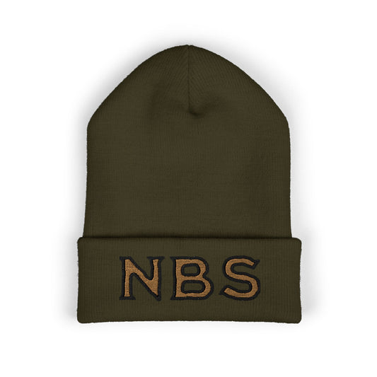 NBS Gold Embroidered Cuffed Beanie