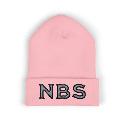 NBS Silver Embroidered Cuffed Beanie