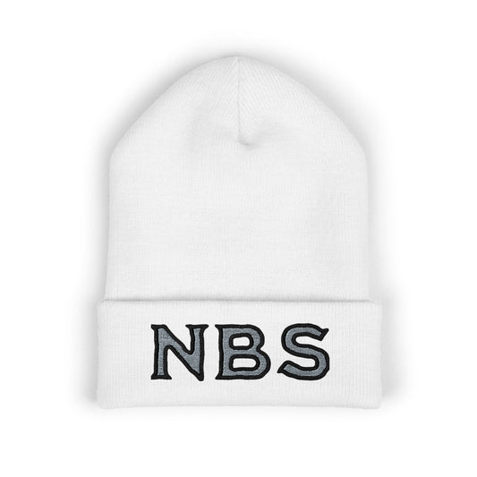 NBS Silver Embroidered Cuffed Beanie