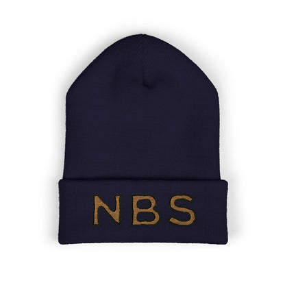 NBS Gold Embroidered Cuffed Beanie
